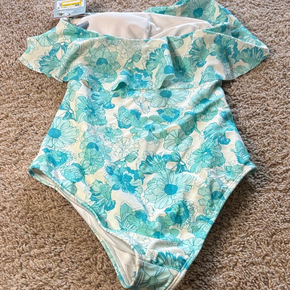 3 for $20 Shade & Shore Floral Off-Shoulder Bodysuit Size Small - Picture 7 of 7